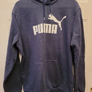 Puma Men's Blue Hoodie Large